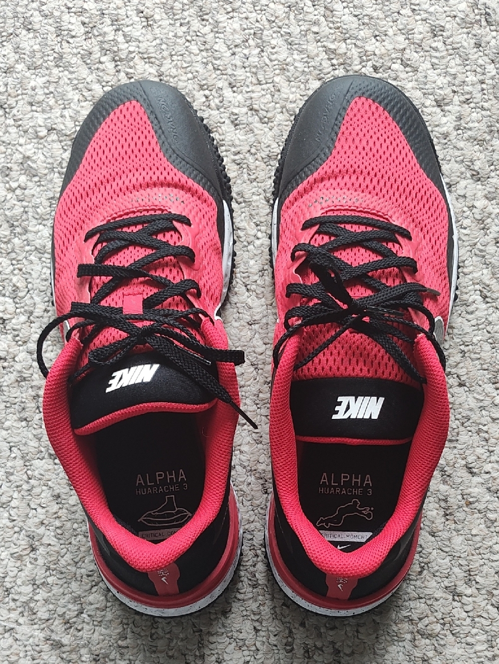 Nike Red and Black Alpha Huarache 3 Athletic  Shoes Wore Once.